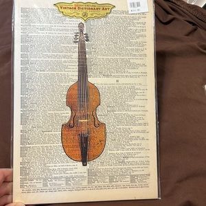 Violin - Dictionary Art Wall Decor - BRAND NEW!